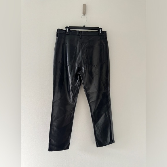 AGOLDE Riley Long Recycled Leather Black Pants 30 - Picture 8 of 8